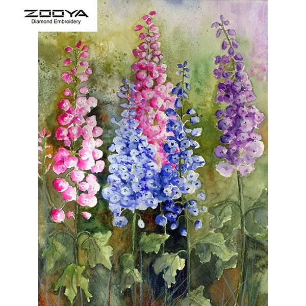 

ZOOYA DIY 3D квадратная алмазная живопись акварель цветок вышивка крестиком домашний декор