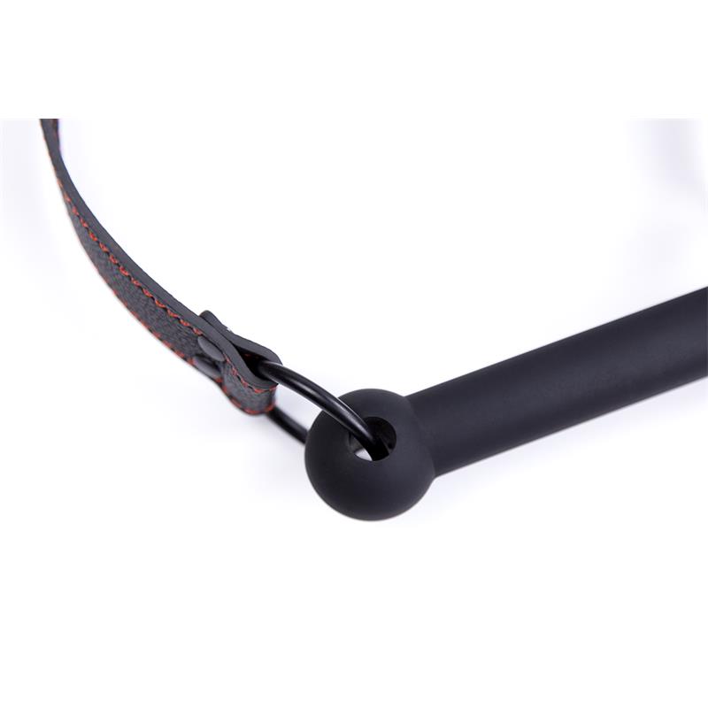 Adjustable Silicone Bone Gag Black