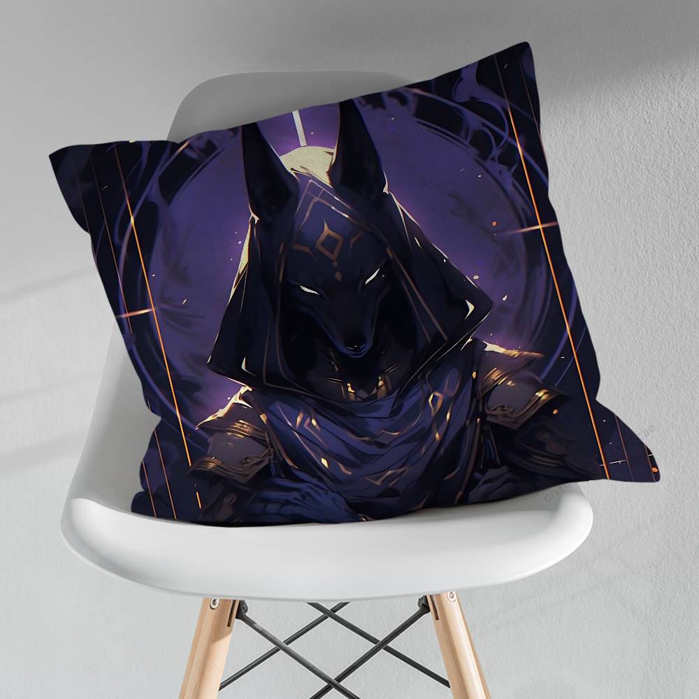 Egyptian God Anubis Pillowcase for Sofa Room Office Decor Printing Merchandise AllMatch Cushion Cover