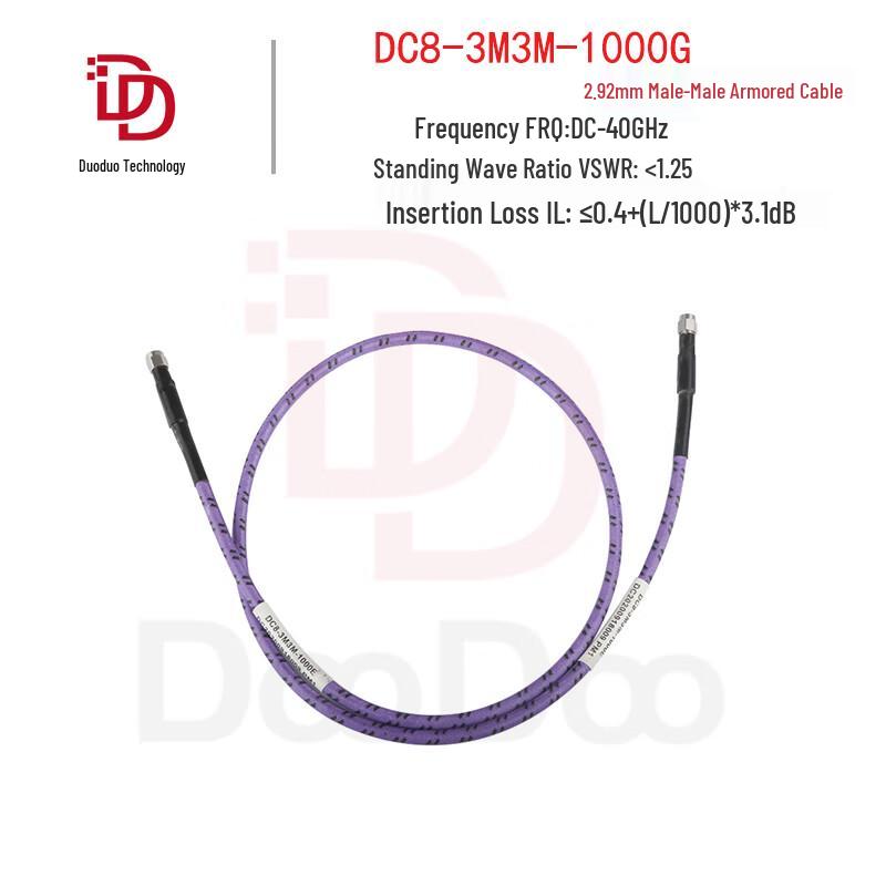 40G 2.92mm Male-Male Armored RF Test Cable