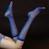 Vintage Dot Pattern Shimmery Silky Sheer Long Socks Fashionable Sexy Shinning Oil Stockings for Women Club Party Hosiery