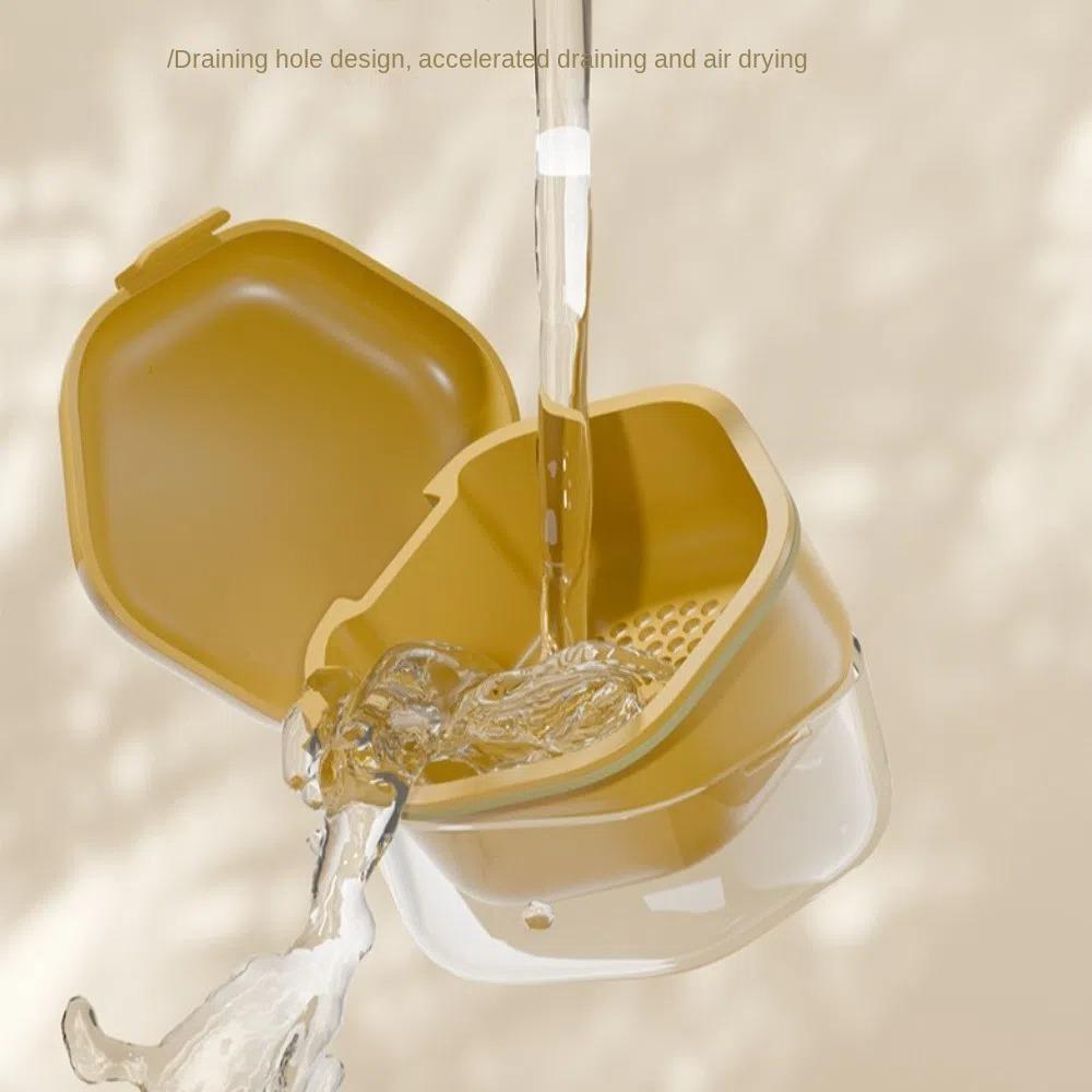 Denture Cleaning Orthodontic Retainer Case Invisible Denture Cleaner Box Teeth Brace