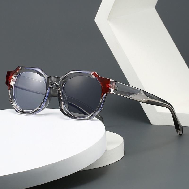New Fashion Square Frame Photochromic Reading Glasses Neutral Fashion High-definition Anti-blue Light Glasses for Farsightedness