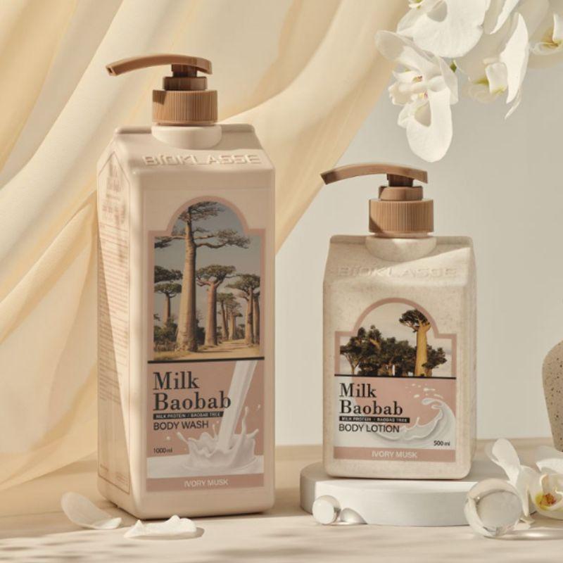 Milk Baobab Body Wash Ivory Musk 1L – Moisturizing Musk Body Cleanser