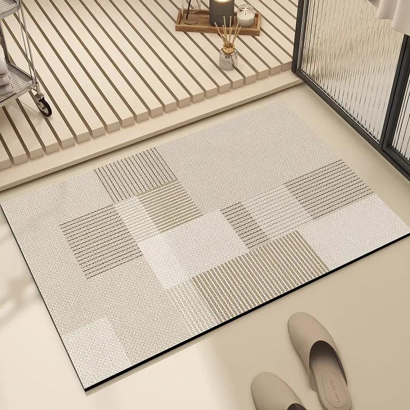 Bathroom Mat Absorbent Floor Mats Bath Carpet Soft Diatom Mud Non-slip Rug Toilet Doormat Entrance Door