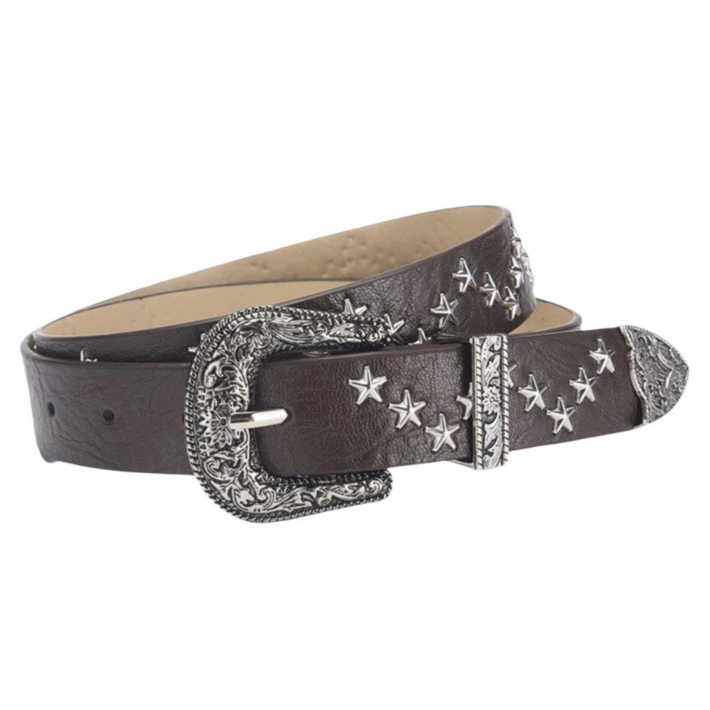 

Star Rivet Belts Y2k Pin Buckle Belts Trendy Versatile Gothic Belt Unisex кавовий