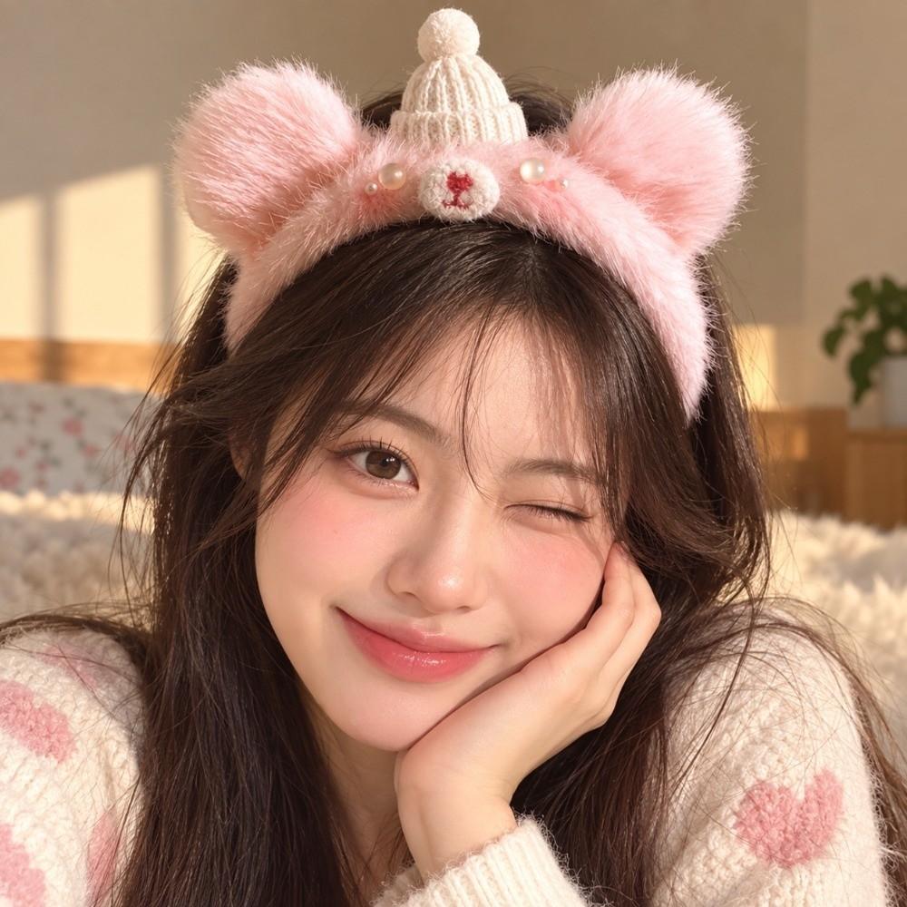 Soft Plush Headbands Elastic Animal Hair Hoops Faux Fur Tiaras Cute Hairbands Skincare Routine