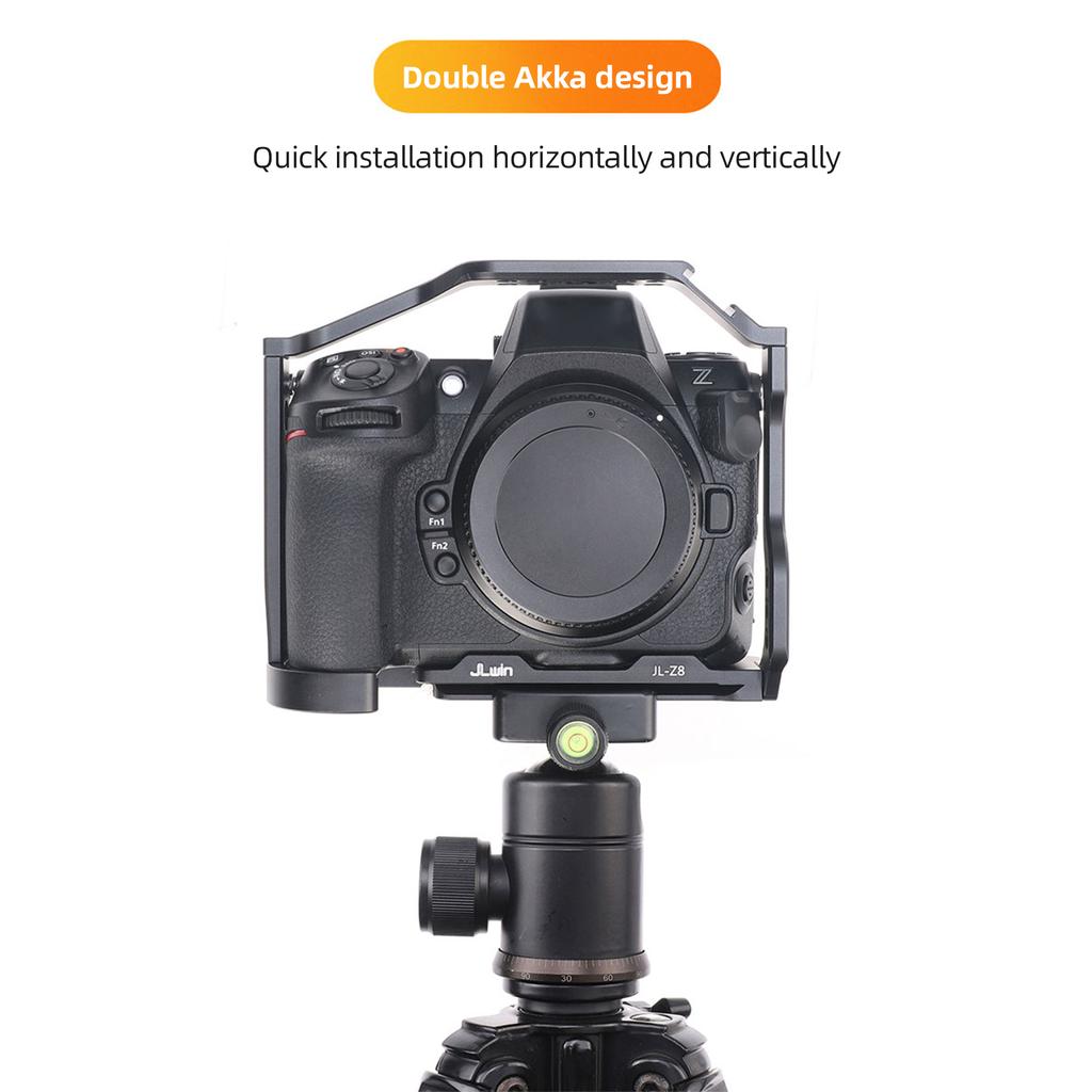 JLwin JL-Z8 Camera Cage Aluminum Alloy Camera Video Cage with Magnetic Wrench Slot Cold Shoe Mount