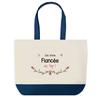 Tote Bag - PLANETEE - Engaged To the Top Future Bride - Blue Background - Cotton - 40 X 45 Cm