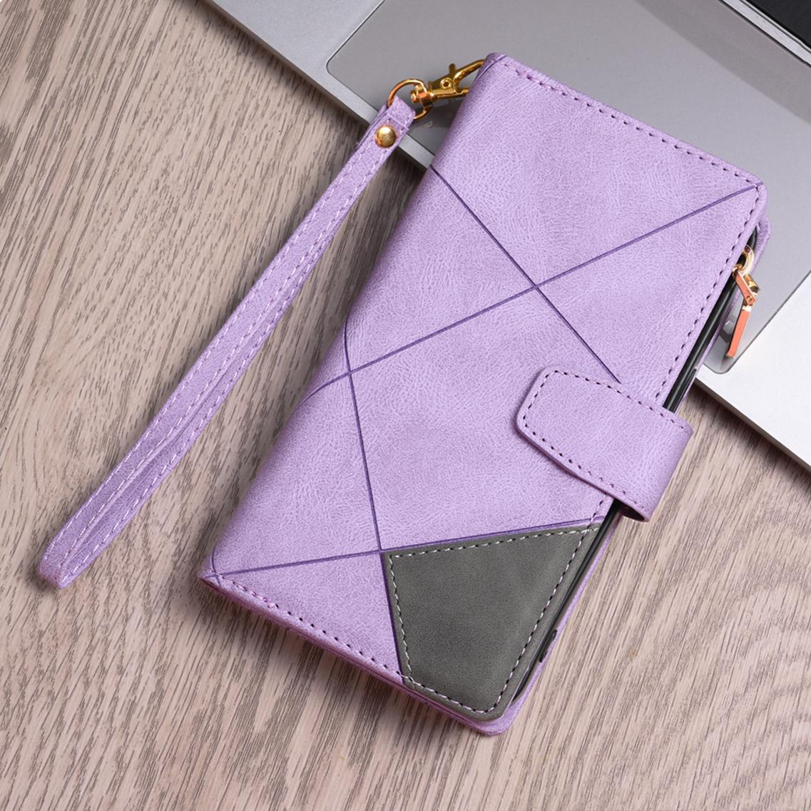 

Zipper Leather Flip Wallet Case For RedMi 10C 9A 9T 10A Note 11S 10S 9S Pro Mi Poco C40 X4 X3 GT F3 M4 M3 M5S F4 Card Slot Bag Poco M3(RedMi 9T)-Case & фіолетовий