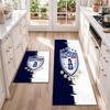 Pachuca Football Club Flannel Kitchen Floor Mat – Non-Slip, Absorbent and Easy to Clean Suitable for Kitchens, Entryways Bedroomsand Bathrooms