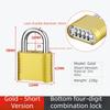 4 Digit Code Keyed Padlock Anti-theft Travel Suitcase Lock  Locker, Gym,Home Office
