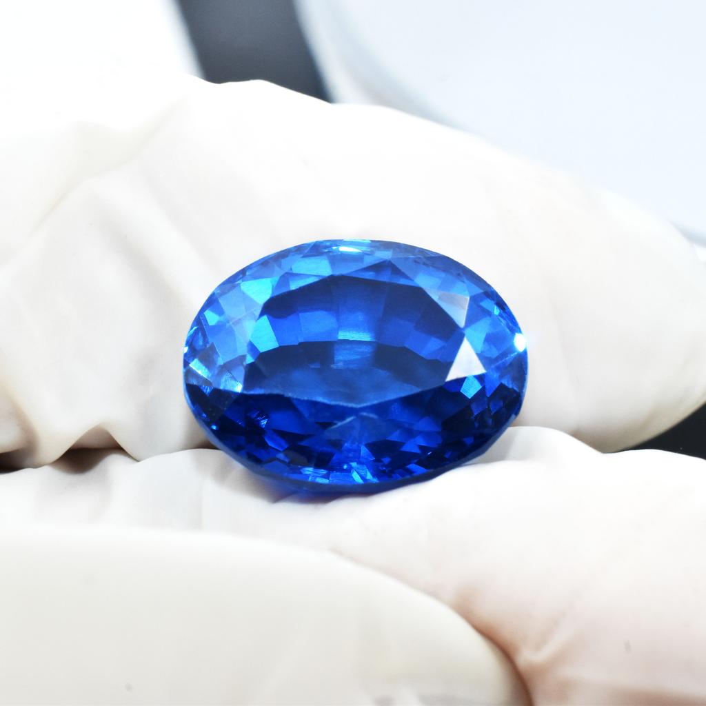 Natural Blue Tanzanite Loose Gemstone Oval Cut Shape 11.45 Ct for Jewelry Making and Gem Collections