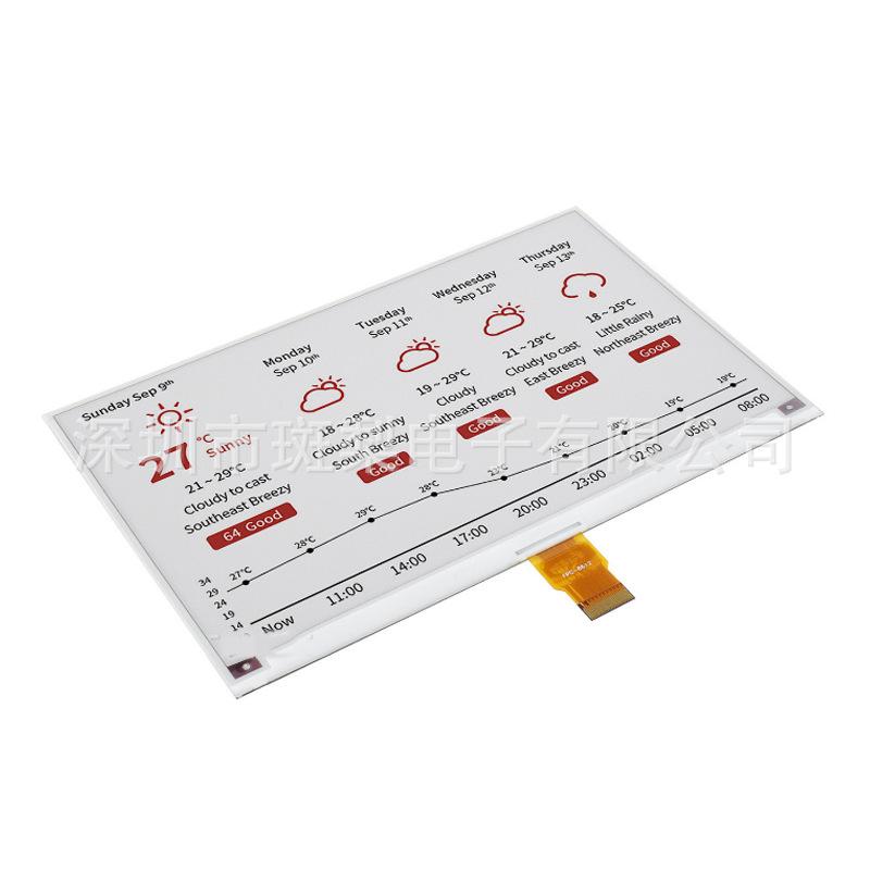 7.5" e-Paper Display, Red, 800×480 Pixels, SPI Interface
