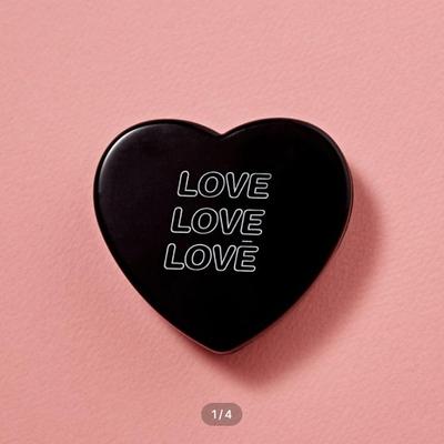 Heart Lens Case Black