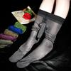 Gold Und Silber Glänzend Herren Sexy Strümpfe 10D Hell Seidenstrumpfhose Leuchtend Sex Flirten Party Strumpfwaren Socken Transparent Strumpfhosen Schwul