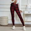 Women Pants High Elasticity Leggings Plaid Print Thickened Velvet Lining Warm Winter Bottoms Body Curve Yoga Sports Wear