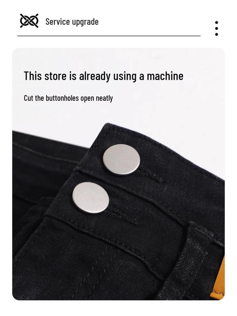 Damen Schwarze High Waist Micro Flare Denim Hose - Schlankmachende Birnenform-Passform für Frühling & Herbst 2025.