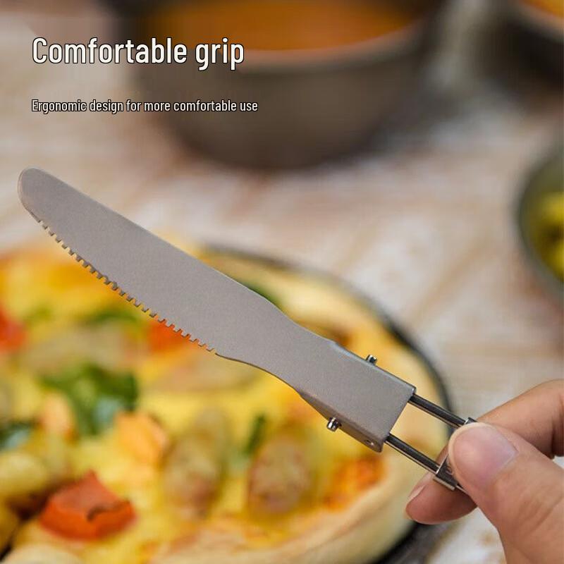 Titanium Folding Fork Spoon Portable Cutlery Set