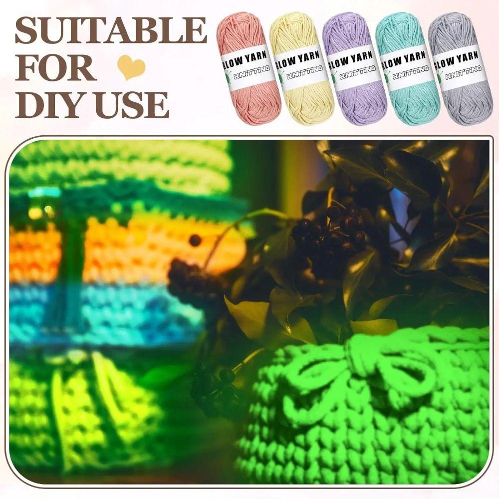 50g/roll Glow In The Dark Luminous Chunky Yarn DIY Hand Craft Knitted Yarn For Sweater Hat Carpet