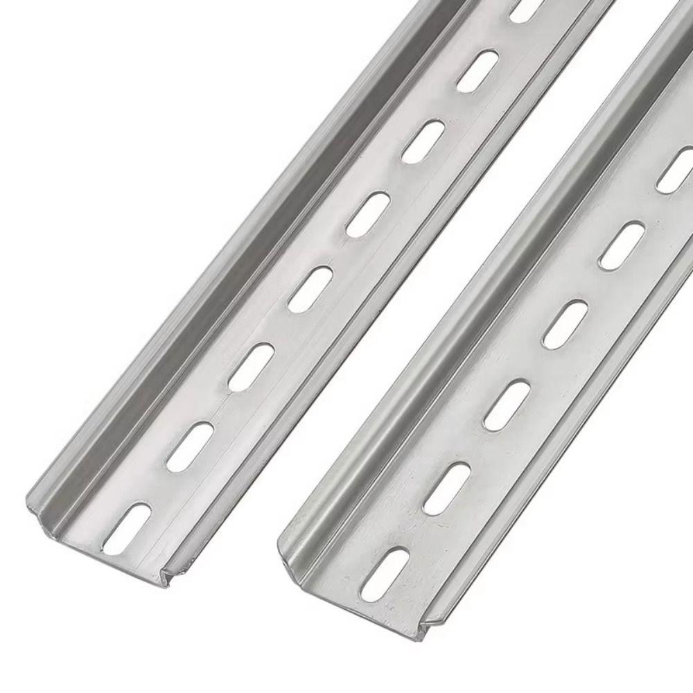 Aluminum DIN Rail Universal Type Terminal Blocks Durable Slotted Guide  Electrical Installation