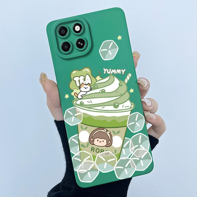 For Infinix Smart 6 HD Case Lovely Cat Cartoon Flower Liquid Silicone Soft TPU Shockproof Back Cover Smart6 HD X6512 Phone Case