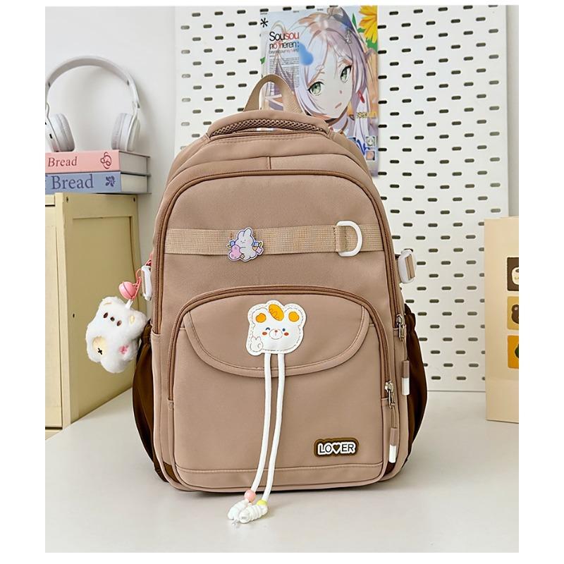 New Junior and Senior High School Students' New Lightweight and Lovely High Value and Large Capacity Multifunctional Backpack with Contrasting Colors.