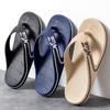 New 2025 Trendy Mens Beach Flip Flops Non-Slip Soft Sole Casual Sandals Outdoor Slippers