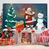 Christmas Background Fabric Material: 100D Polyester Size: 70.87 * 43.31 Inches Packaging: Individually Packaged Opp Bag