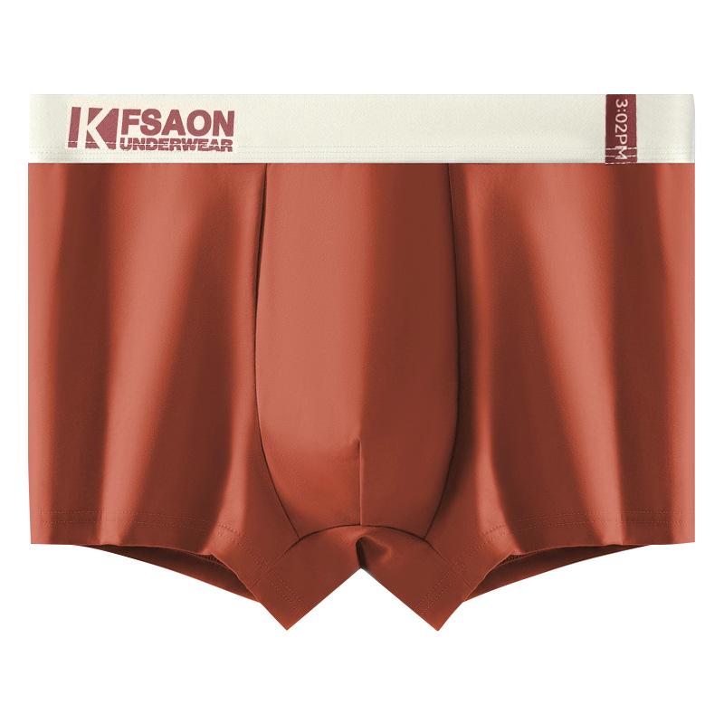 Men's Pure Cotton Breathable Mid-Waist Boxer Briefs - Comfortable Flat-Leg Youth Shorts for Autumn