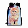 Zaino a strato singolo con stampa di gatti carini per ragazzi e ragazze Migliori regali Borsa scolastica a cartone animato piatto 2D per bambini Borse