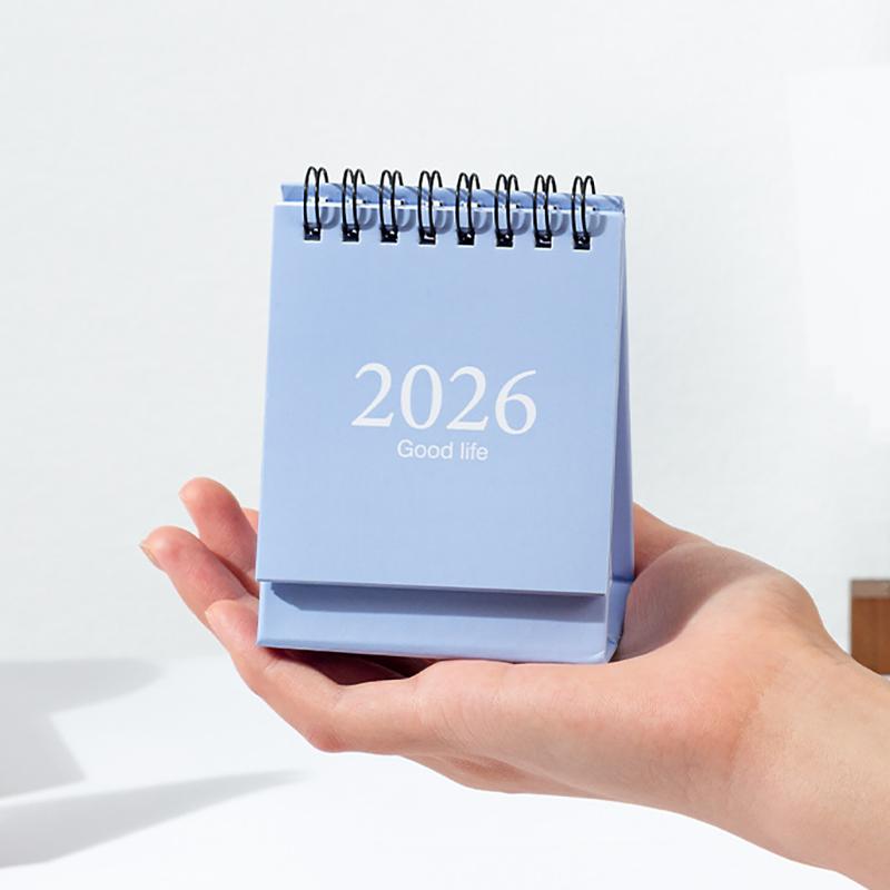 WTEMPO 2026 DIY Printed Calendars Home/Office/Classroom Desktop Decoration Multi Functional Memo Plan Schedule Self Discipline Check In Calendars