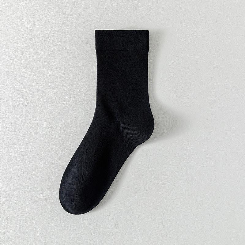 Solid Color Boneless Pile Stockings, Spring and Summer Loose Maternity Socks, Mid-calf Socks, Summer Breathable and Sweat-absorbing Cotton Socks