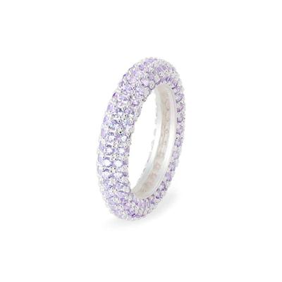 RAINDROP JEWELRY Regentropfen Lila Donut Pave Eternity Ring [S925]
