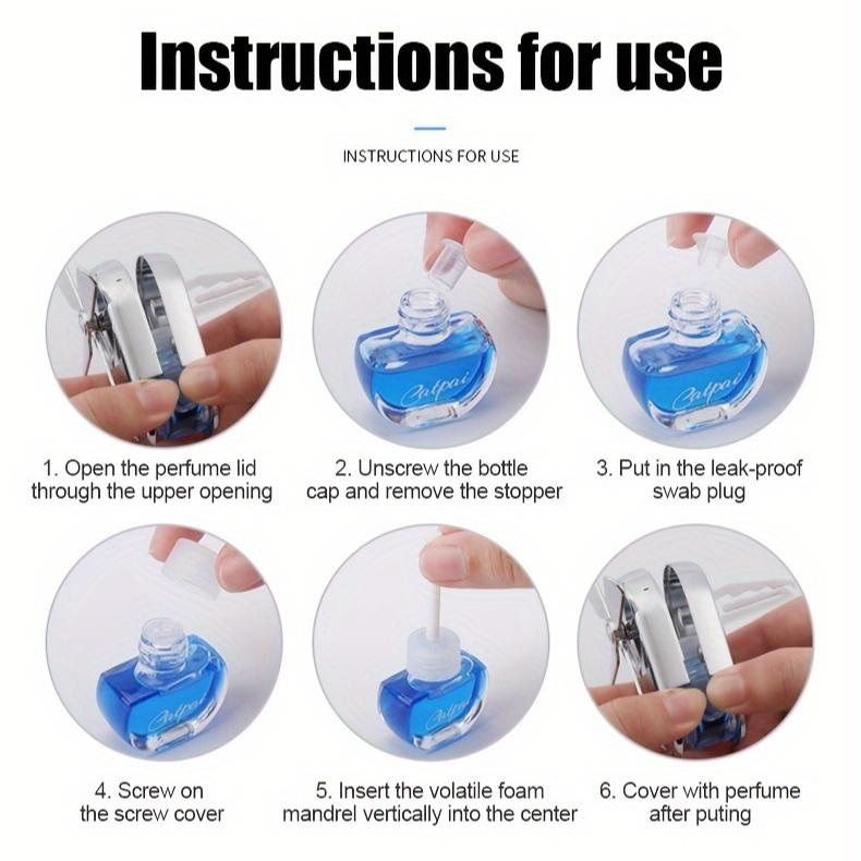 Car Air Freshener with Long-Lasting Perfume Fragrance Vent Clip-On Fan-Shaped Decorative Air Freshener