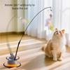 Nuovo gatto divertente bastoncino per gatto filo d'acciaio palo lungo piuma carino giocattolo per gatto gattino pesca rotante auto-piacere sollievo giocattolo per animali domestici