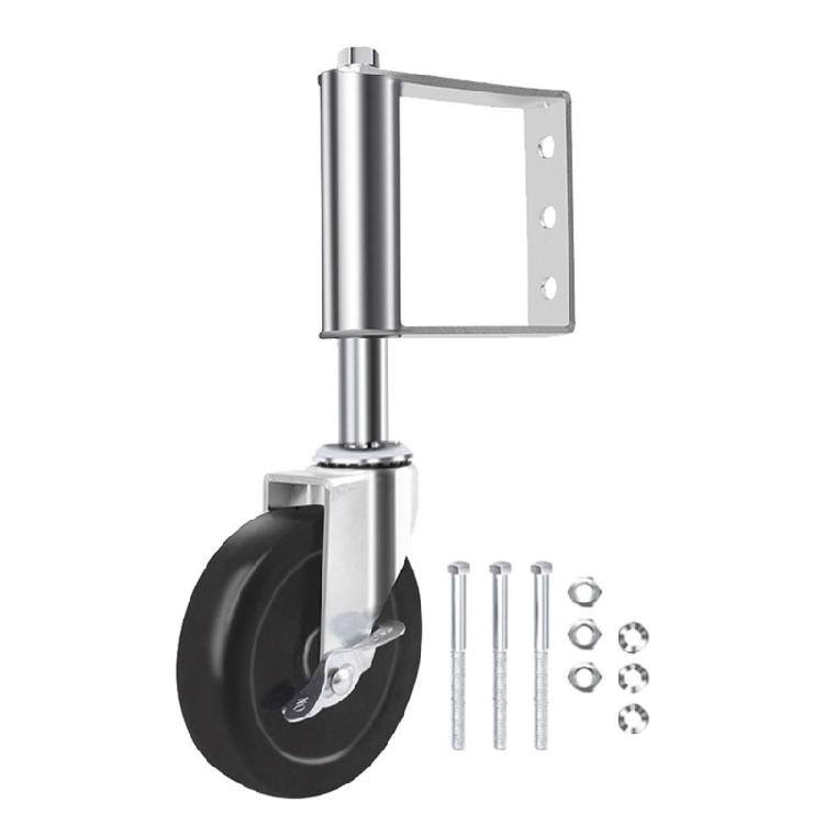 

High Performances Gate Wheel with Adjustable Spring for Even Gate Swing Suitable for Grass Gravels and Concrete Area