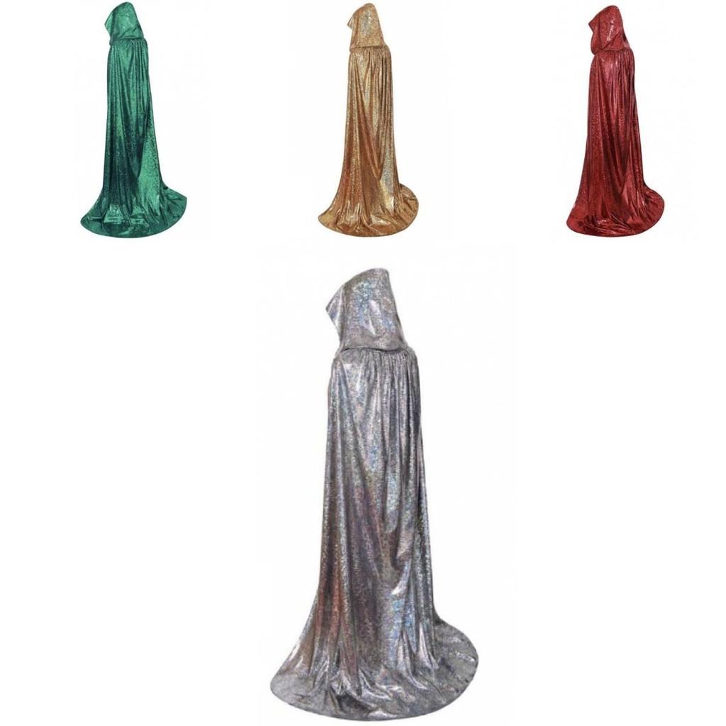 Elegantní dlouhý lehký plášť s kapucí pro jarní a letní cosplay kostýmy