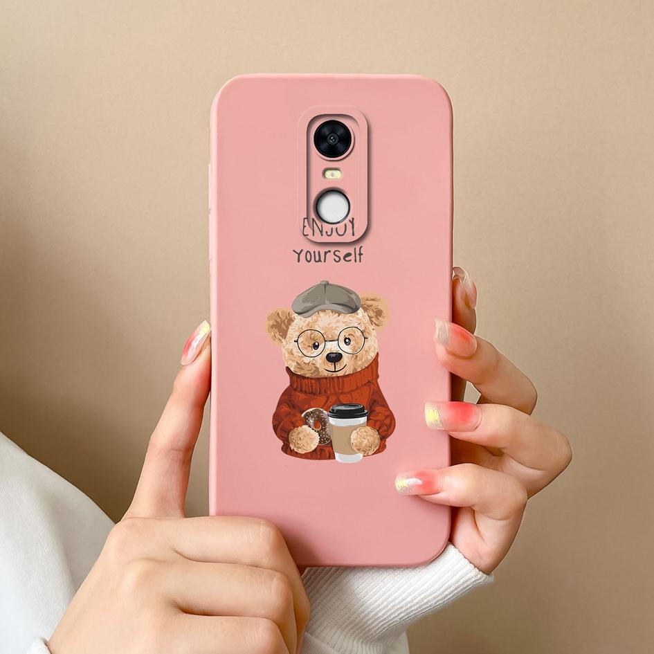 Case For Redmi Note 10S 7S 10 K80 7 8 9 9T 10T 9S Pro Max Plus Back Cover Fashion Little Bear Pattern Soft Silicone Shockproof Housing For Redmi Shell