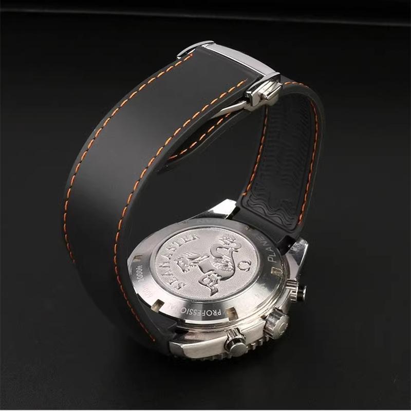 20 22mm For Hamilton Kaki Navy Frogman H777050 H778050 H77805335 Curved End Rubber Watch Band Strap Men Diving Silicone Bracelet