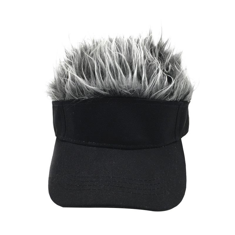 Men's Street Style Wig Baseball Cap - European & American Trendy Flat Cap with Sun Protection