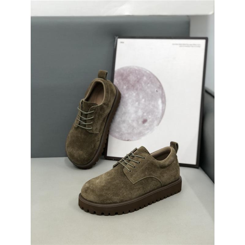 Autumn new casual thick baseplate shoes breathable comfortable leather low top jw