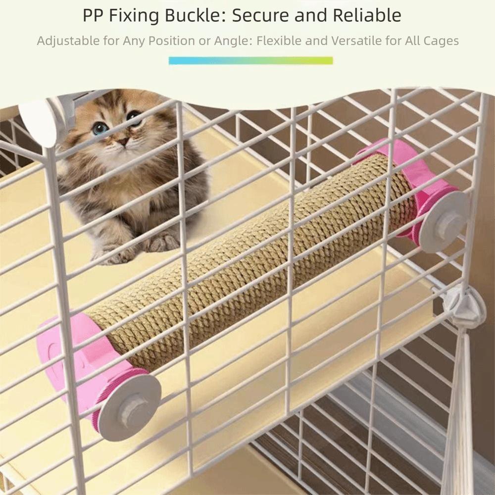 Rotatable Hanging Cage Scratcher Replaceable Cage Mounted Scratching Pole  Play
