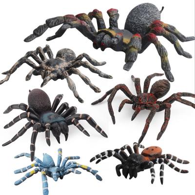 Simulations-Tiermaßstabsverhältnis-Modell 10cm Große Falsche Spinne Vogelspinne Schwarze Spinne Spaß Halloween Streich Horror Requisiten Kinder Neuheit Spielzeug