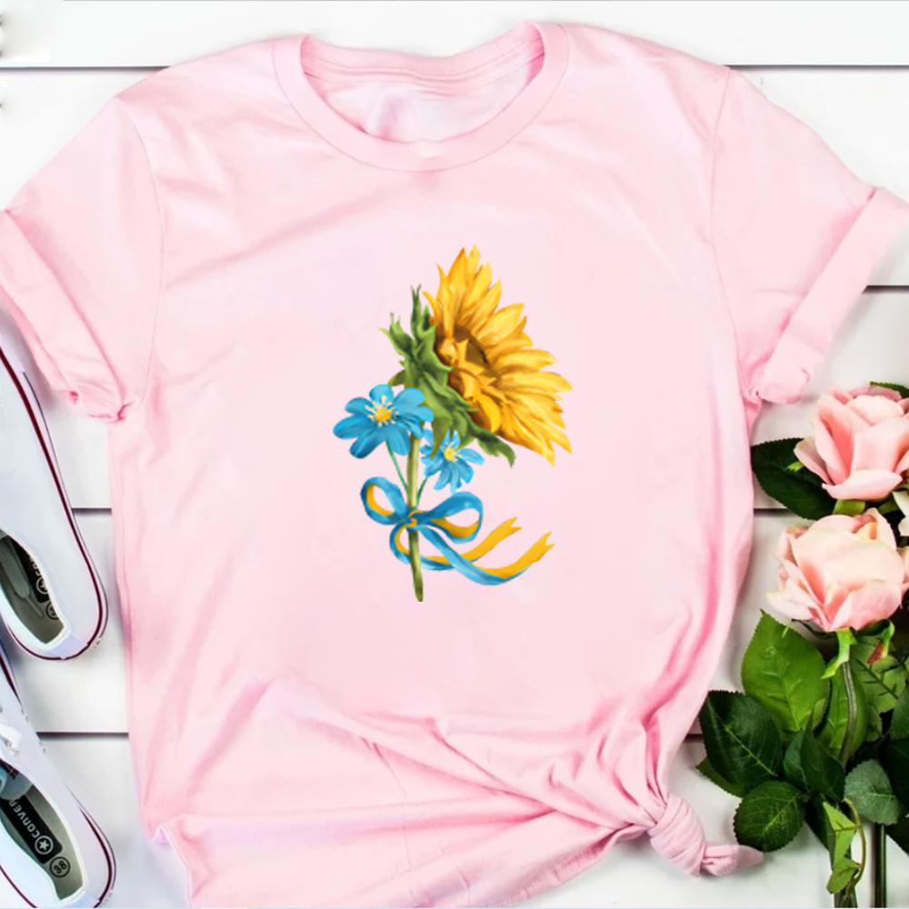 

Україна Футболка Україна Соняшник Графічна Футболка Соняшник Футболки Модні Ретро Короткий Рукав Топи Українські Подарунки Жіночий Одяг 4XL