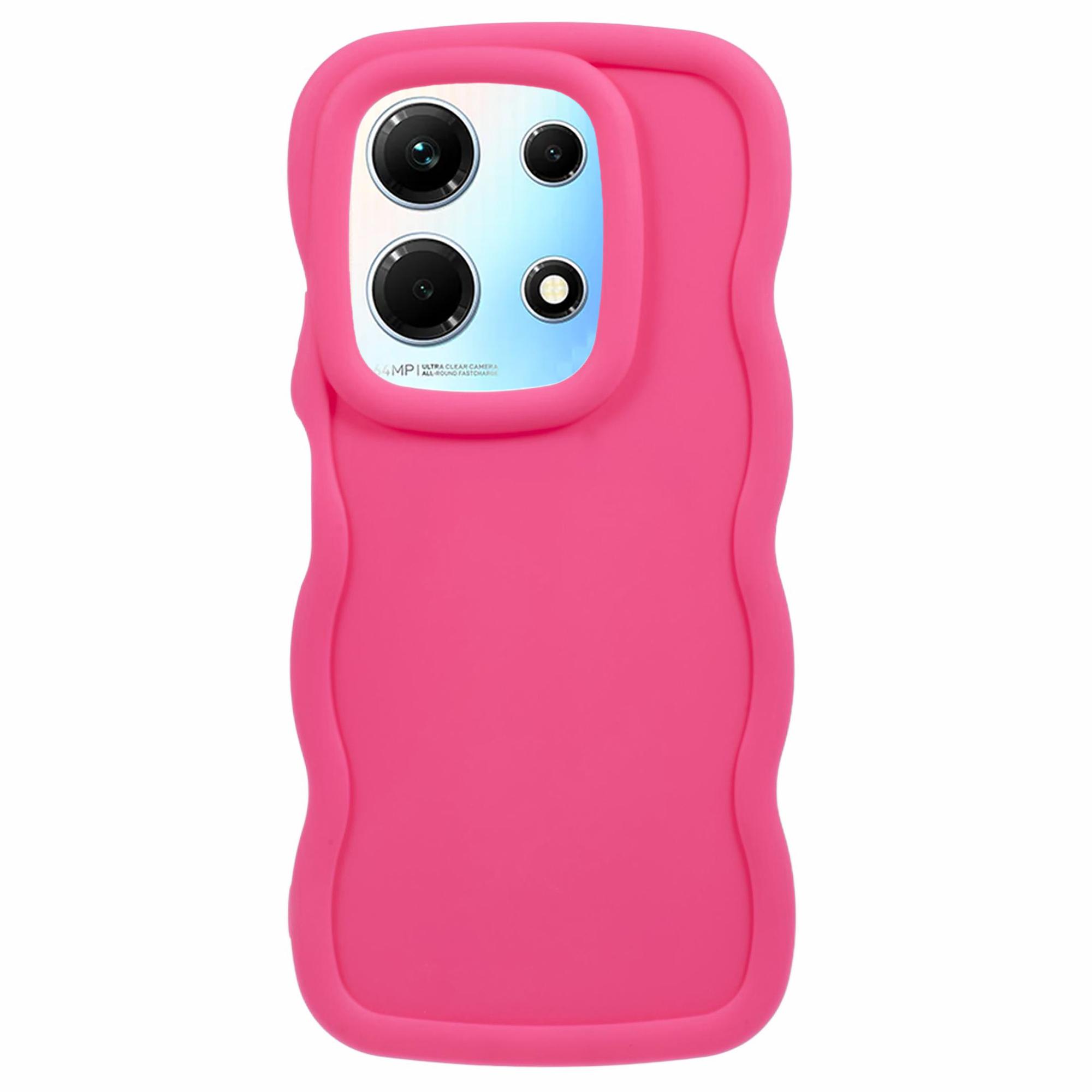 

Серия XL Чехол для телефона Infinix Note 30 4G/30 5G однотонный с волнистым краем из ТПУ Rose