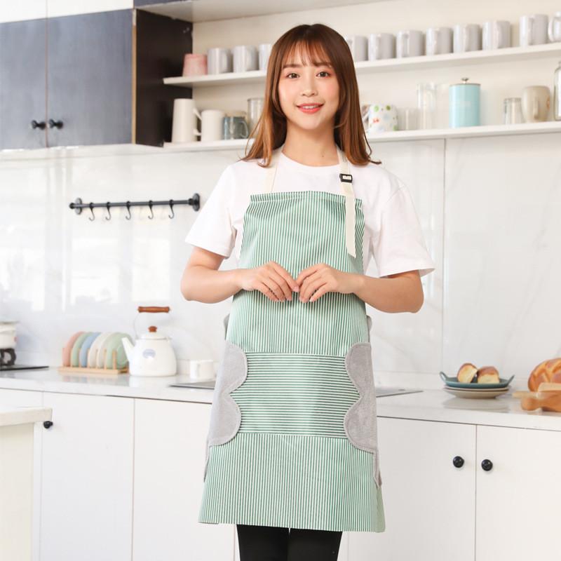Apron Linen Cotton Sleeves Adults Home Daily Necessity Wipe Hands Protective