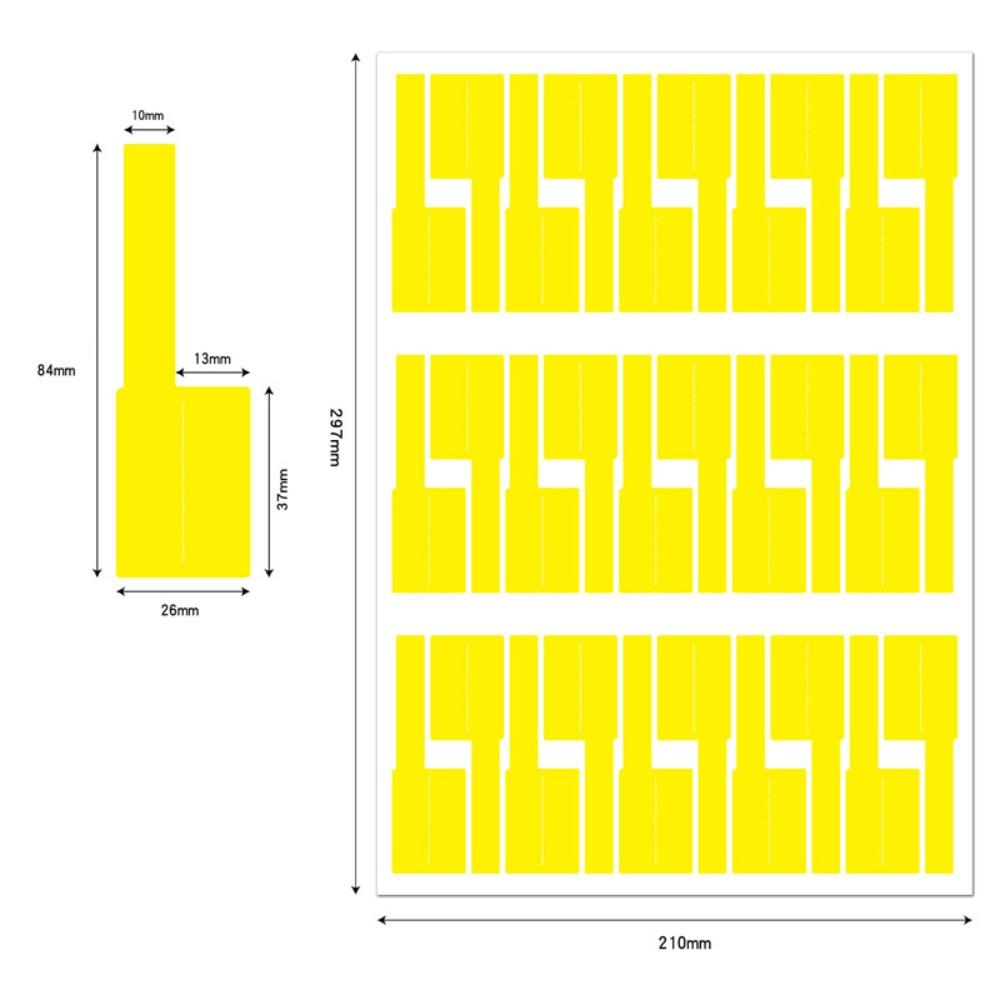 Waterproof A4 Self-Adhesive Label Cable Tags Cable Label Cable Label Sticker  Management Tool