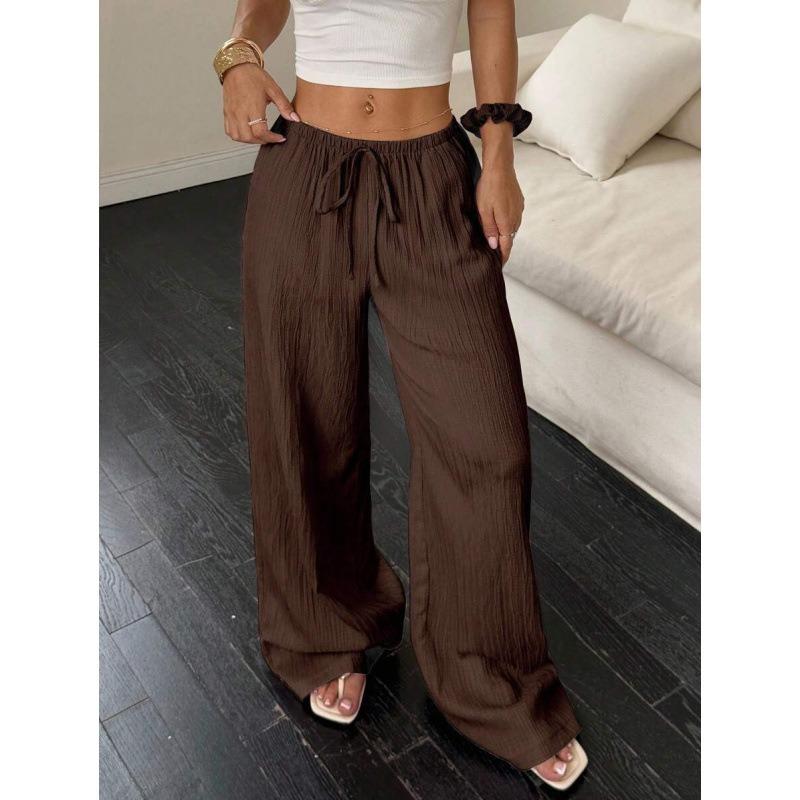 Ready Stock 15 Colors Casual Pants 2025 Autumn New Solid Color Straight Trousers Women's Clothing