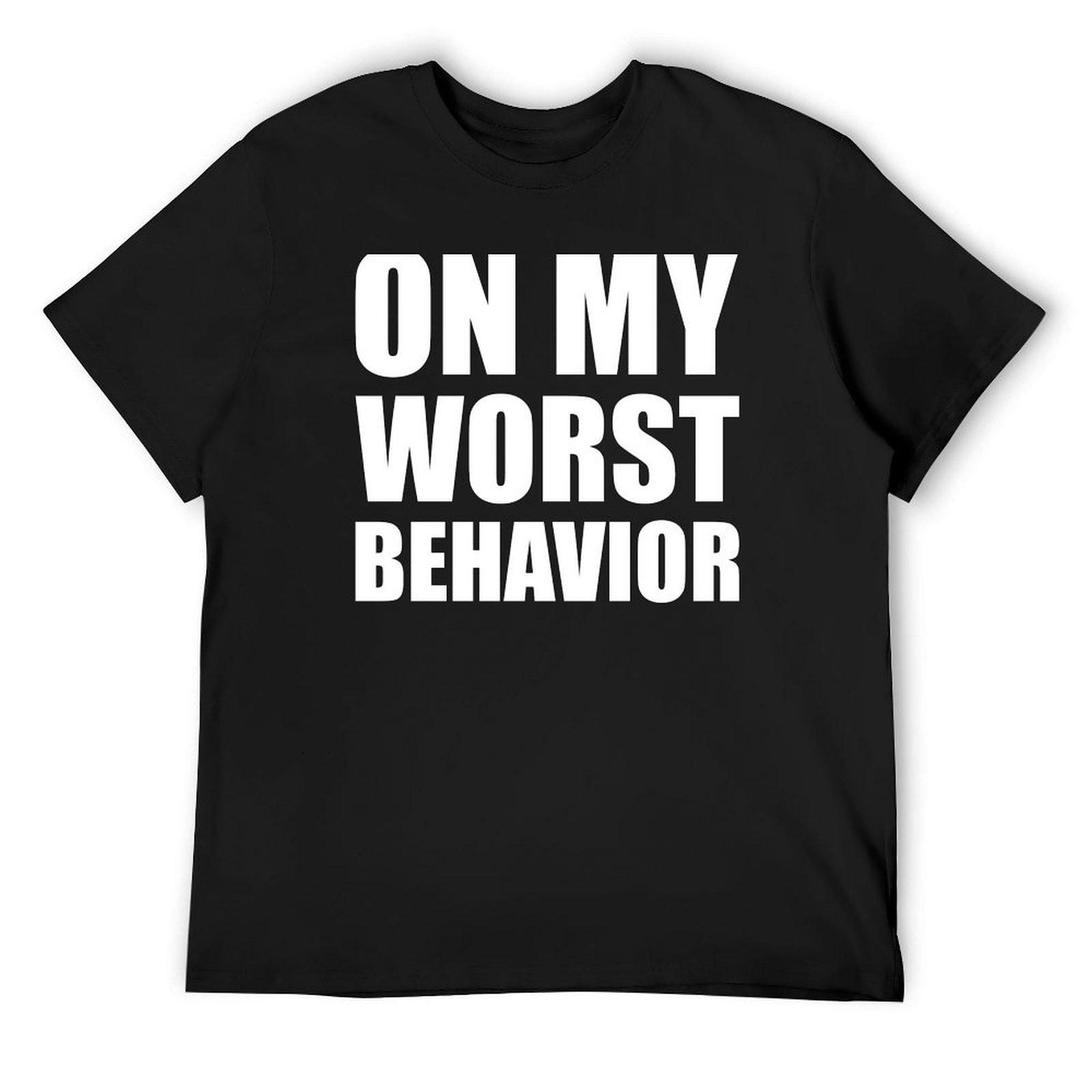 

Футболка с цитатой Дрейка On My Worst Behavior винтажная одежда аниме футболка оверсайз футболки для мужчин 4XL